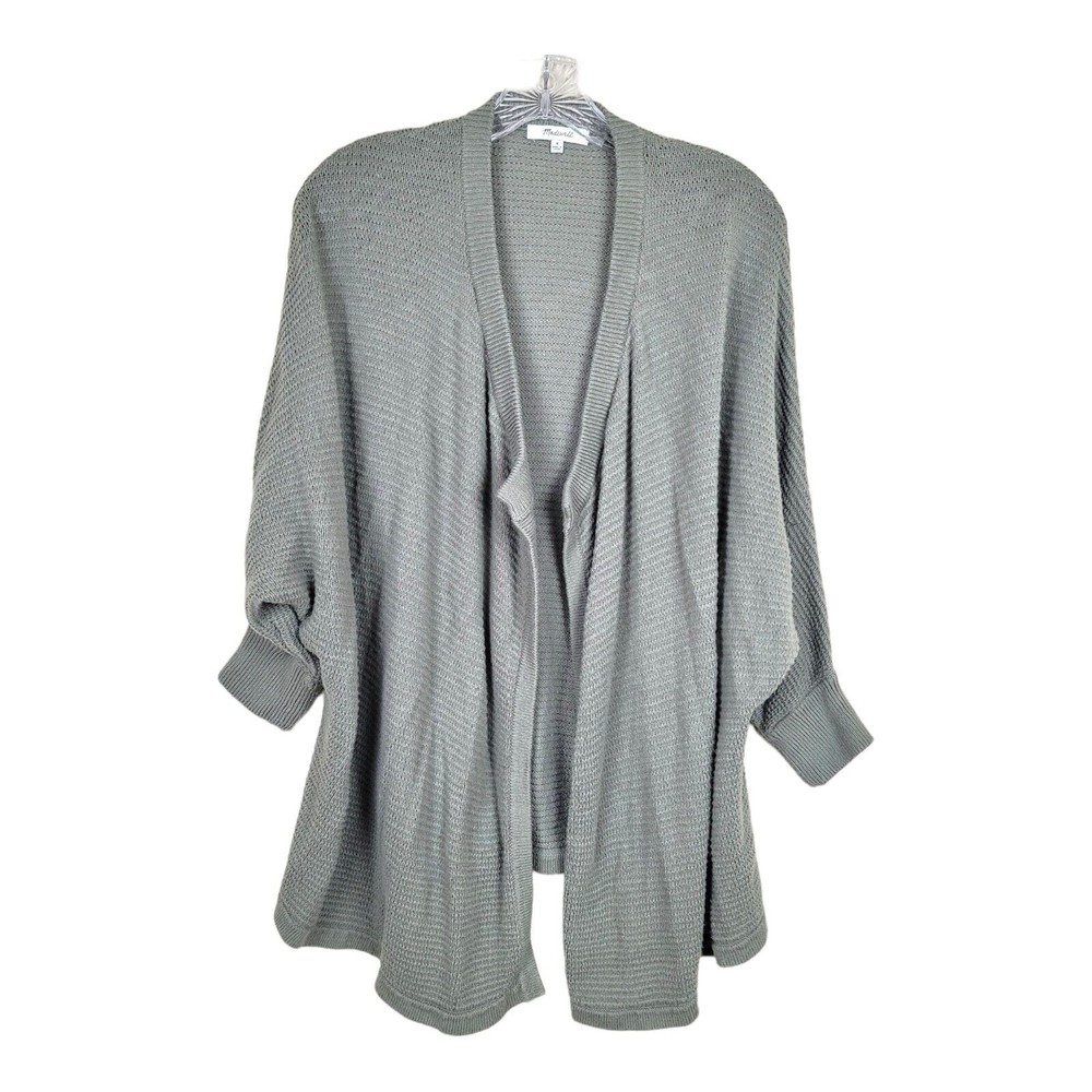 Madewell Seabank olive green Open Front Knit Cardigan Sweater Size Medium